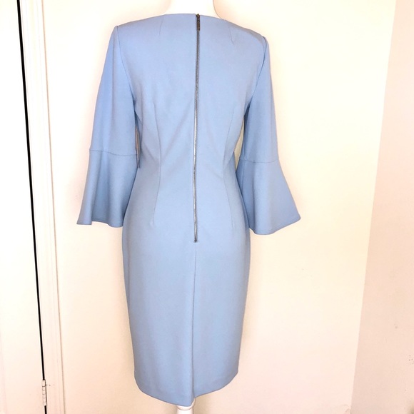 Jessica H Bell Sleeve Light Blue Dress.  Size 6 - Picture 4 of 12